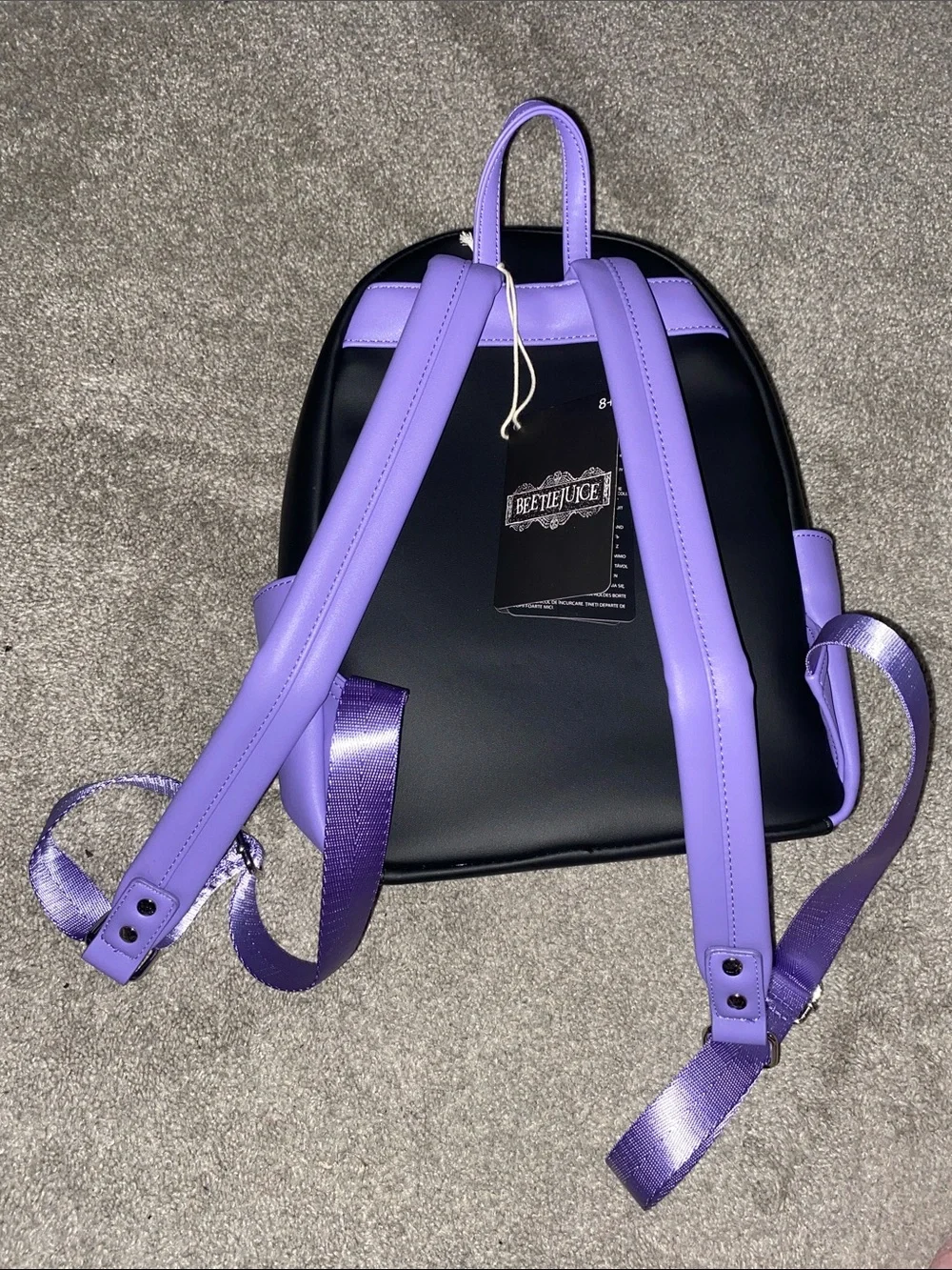 Loungefly Beetlejuice Kids Backpack - Black & Purple